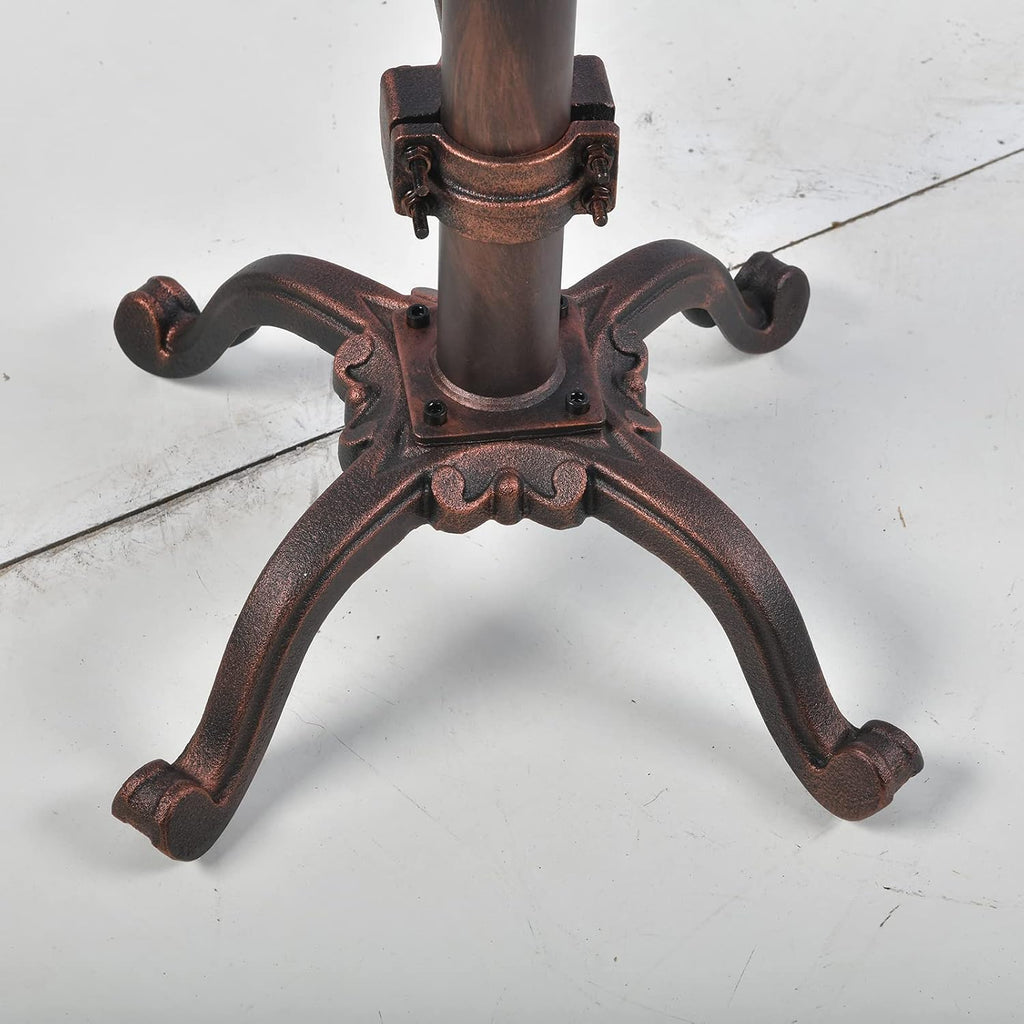 Industrial Design Metal Adjustable Height Backrest Chair Vintage Tractor Saddle Bar Stool Copper