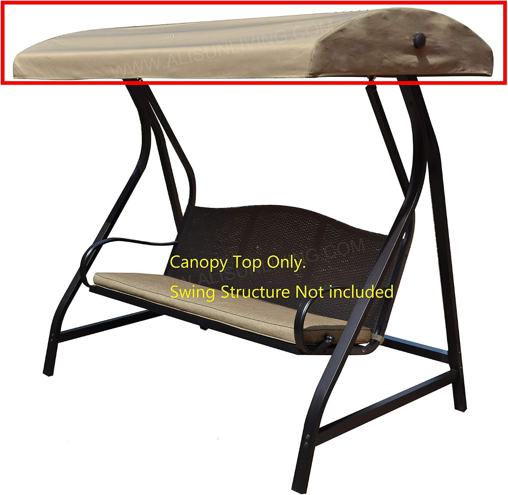 alisun replacement canopy top for gt porch swing shown in use