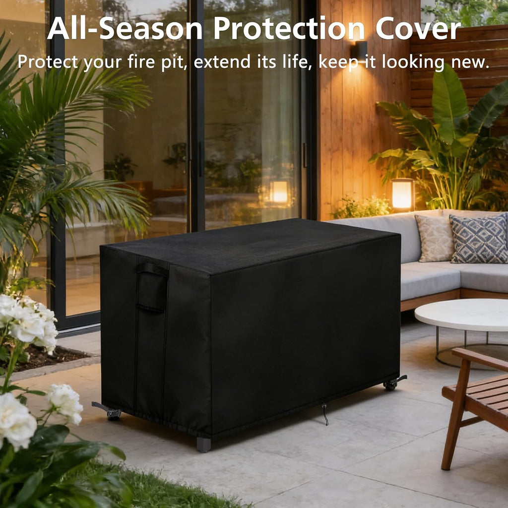 TheElves Rectangle Fire Pit Cover 48x16x16 inch for Rectangle Fire Table