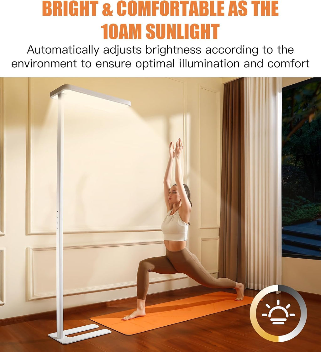 Pure Light Floor Lamp, Motion Sensor, 9500LM, 4000K, Dimmable