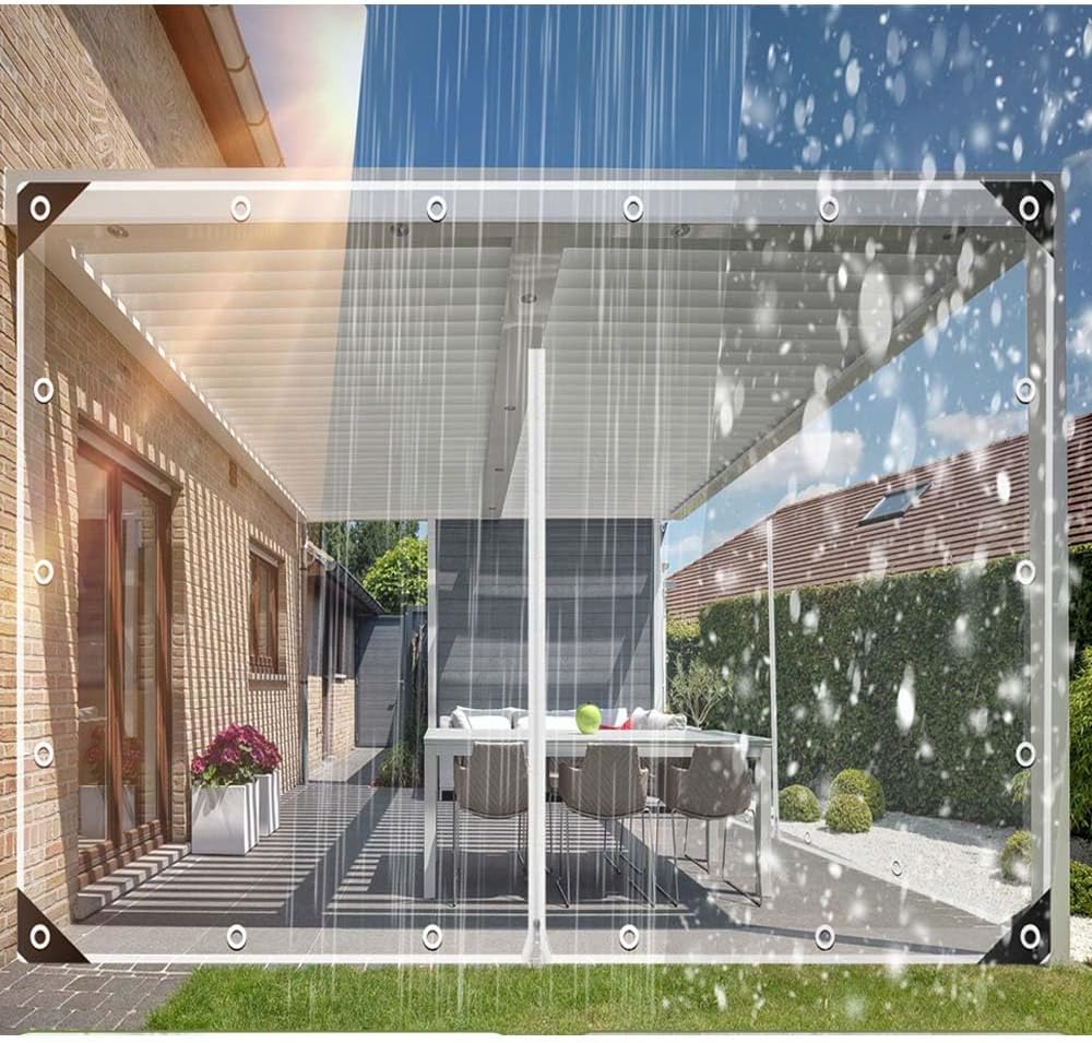 Clear Tarp with zipper door outdoor curtains for Patio vinyl Enclosure