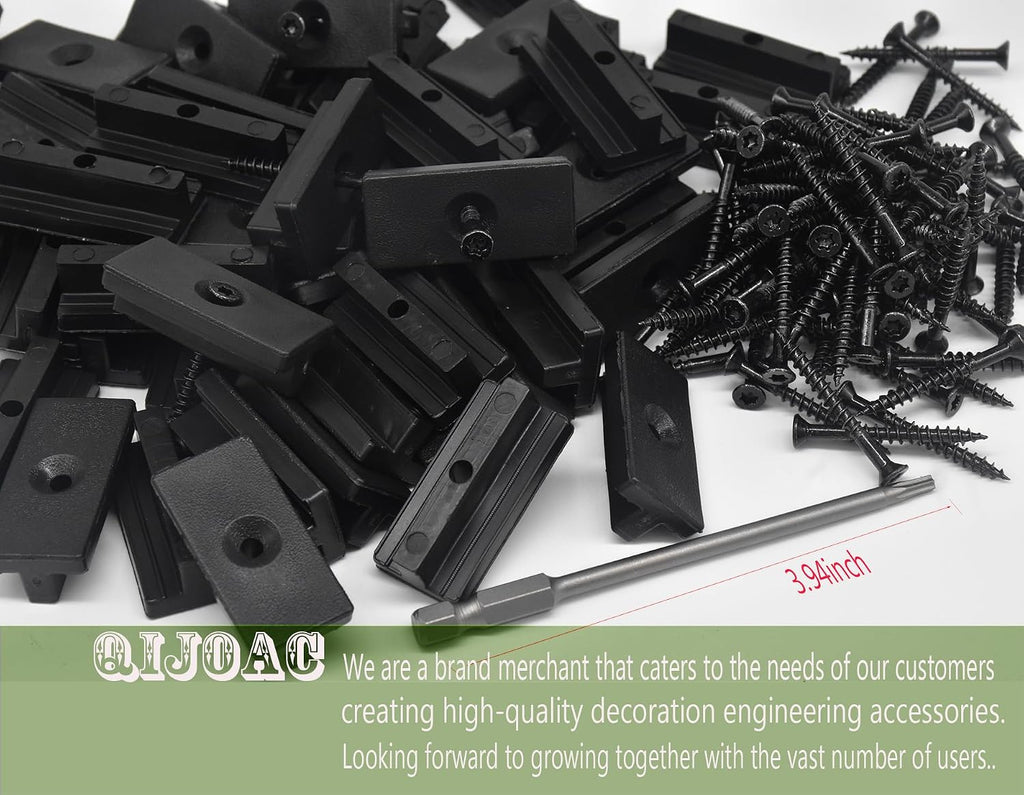 universal hidden deck fasteners - composite decking clips, side view