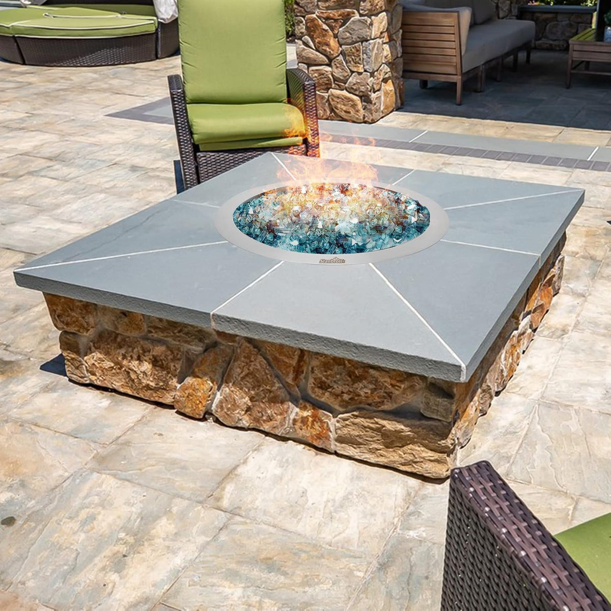 Stanbroil 13-Inch Drop-in Fire Pit Burner Pan, Round Fire Pit Insert