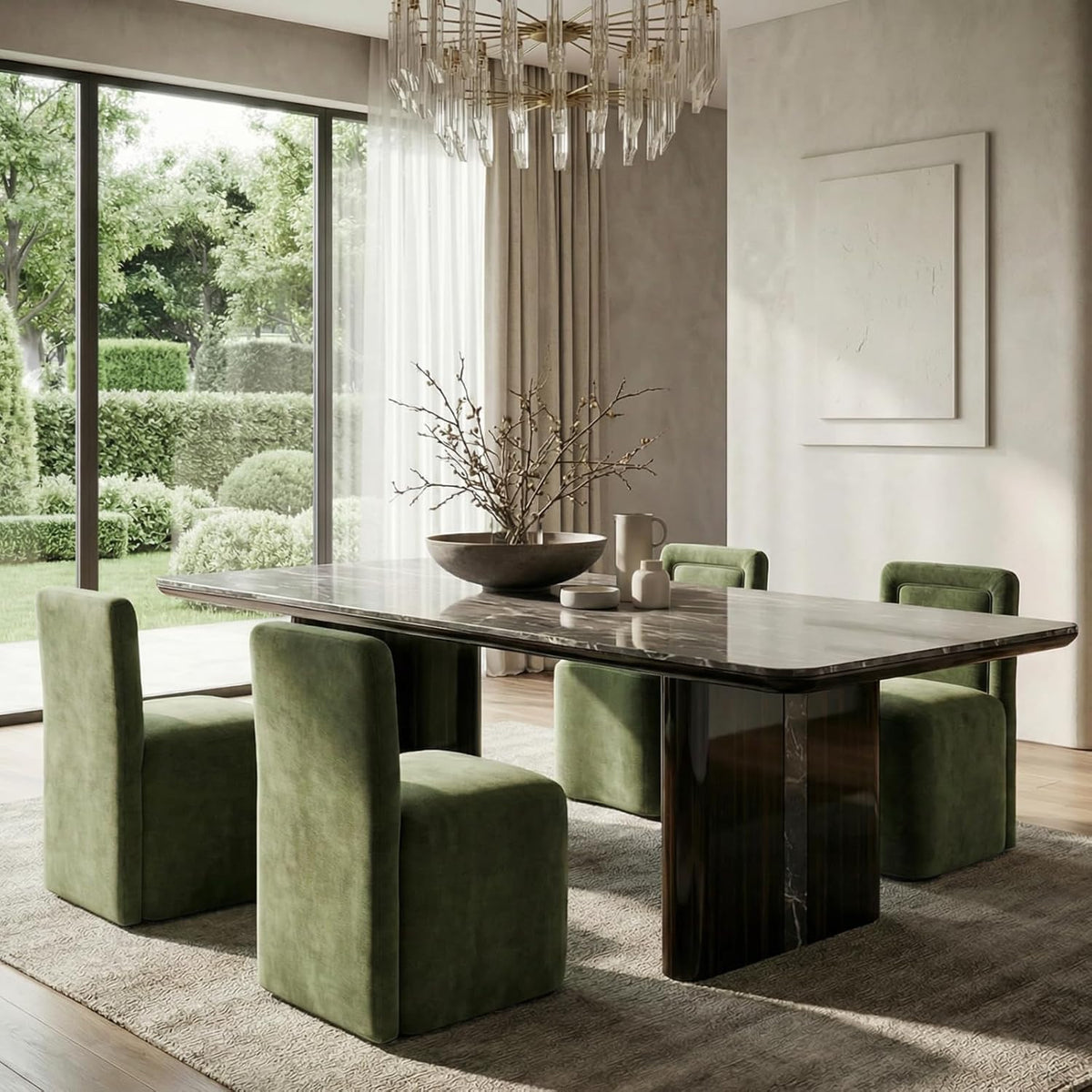 Hyfirm Upholstered Dining Chairs Set of 4, No Assembly Reception Chairs