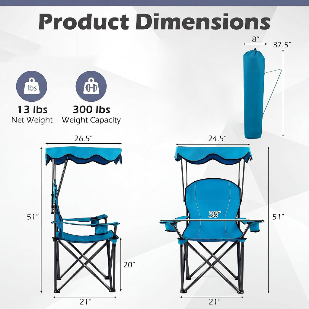 gymax camping chair, folding outdoor lawn chair with, close-up detail