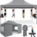 COBIZI 10x15 Heavy Duty Pop up Canopy Tent with Sidewalls Commercial Canopy