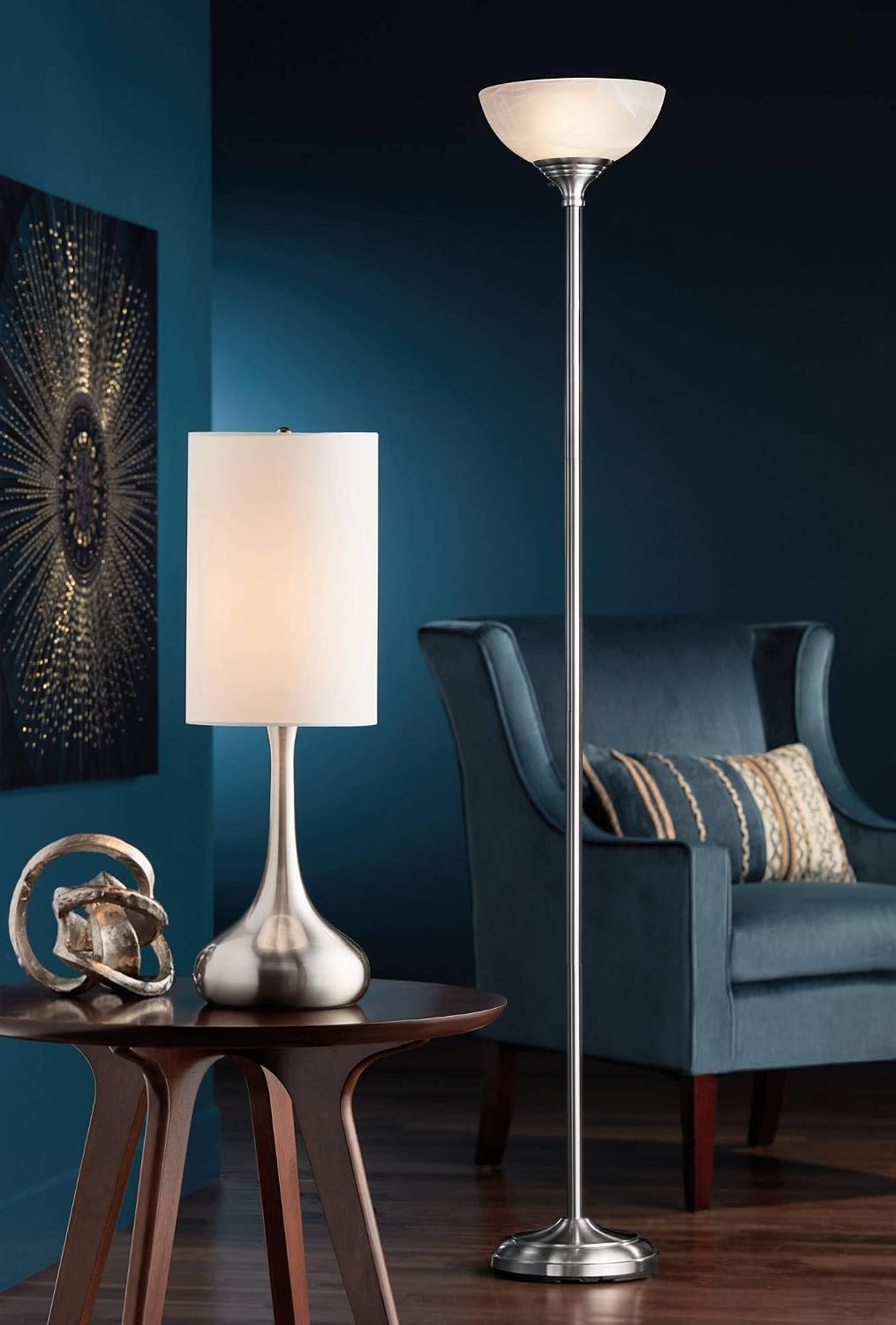 Moderne Droplet 24 1/2" High Table Lamp Silver Brushed Nickel Modern