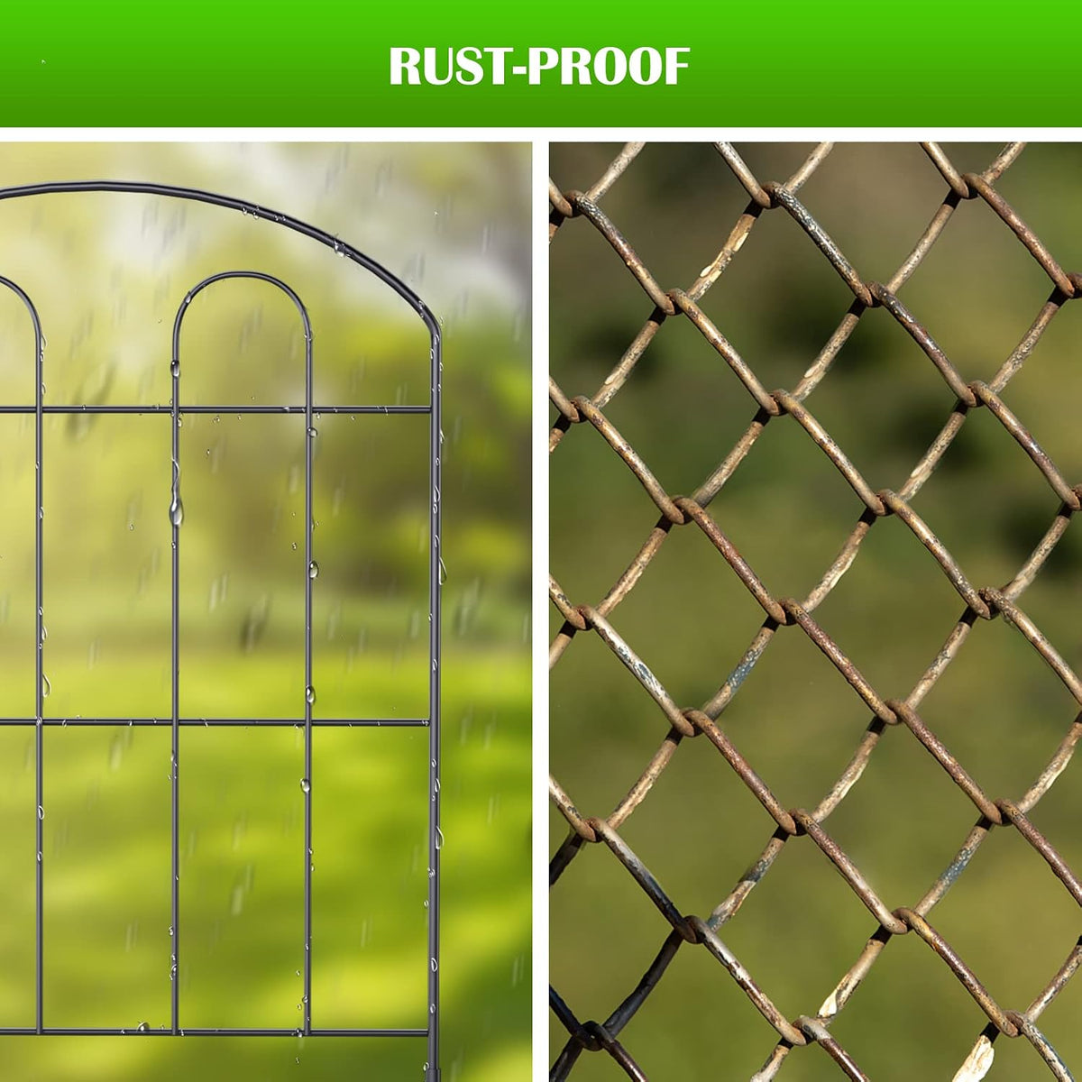 Decorative Garden Fence 24in x 22ft, Flower Bed Fencing Panels