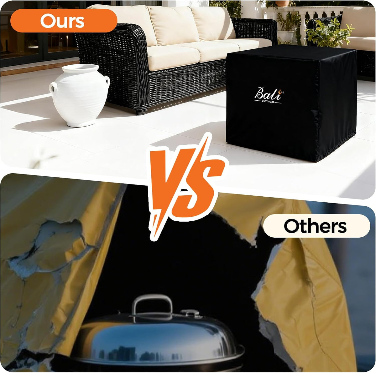 BALI OUTDOORS 30 Inch Square Patio Fire Pit Table Cover