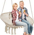 Sorbus Double Hammock Swing, Macrame Double Bench