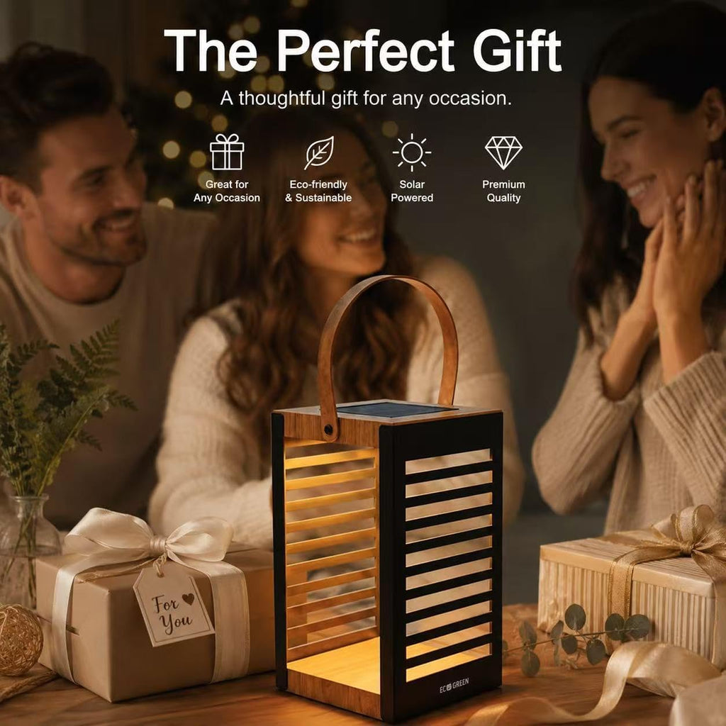 EcoGreen Solar Floor Lamp, Solar Lanterns Outdoor Waterproof for Yard