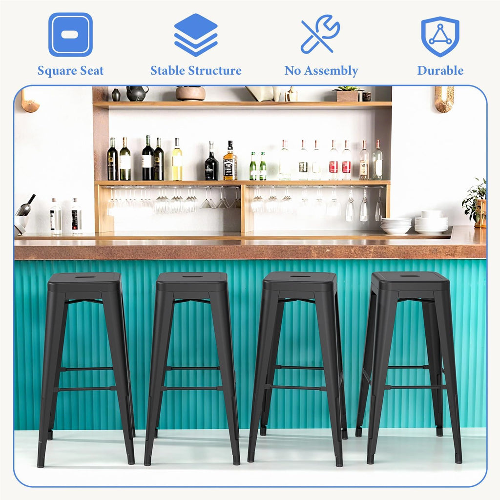 stackable metal bar stool backless counter stools fullmetal on a desk or shelf