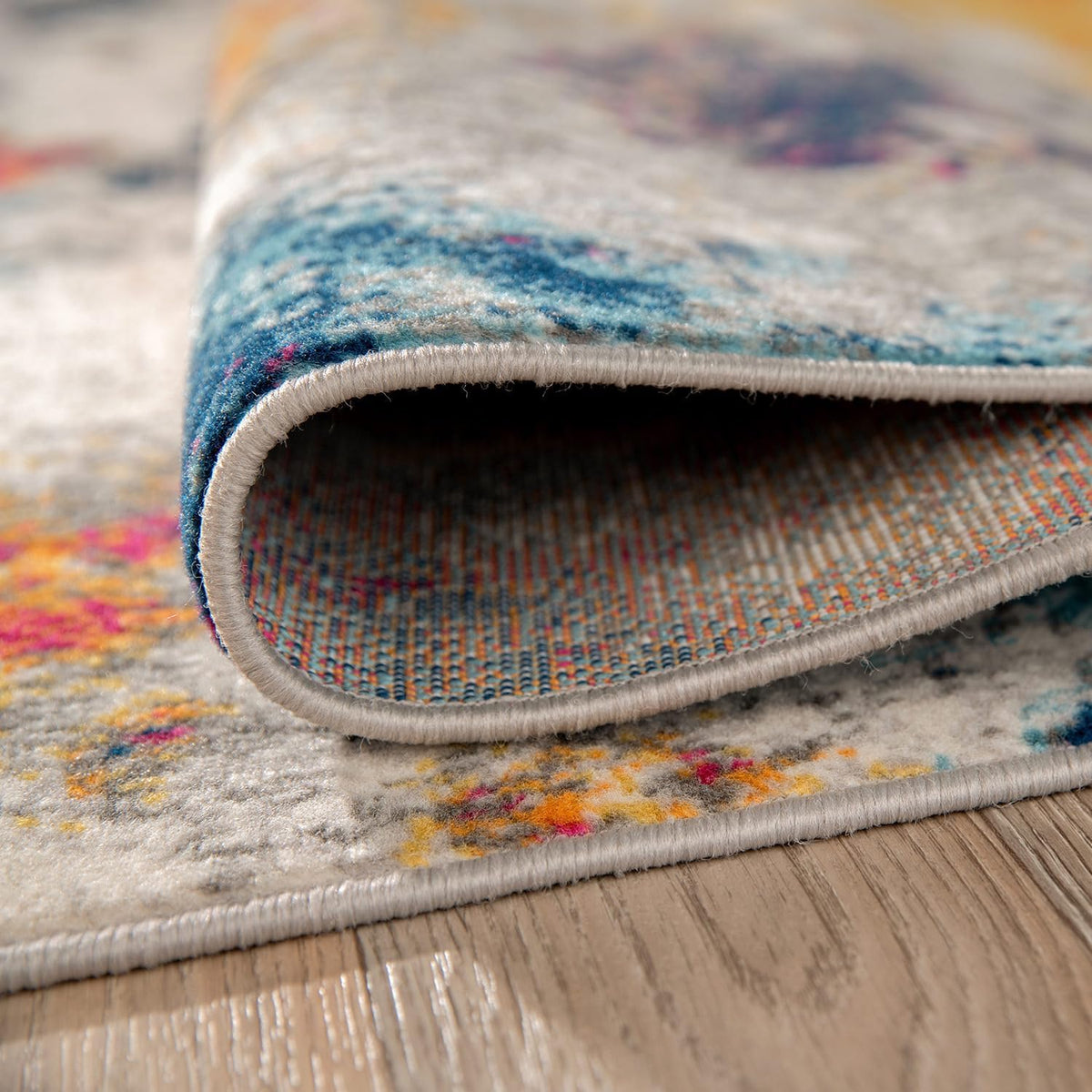 Rugshop Modern Abstract Living Room Non-Shedding Area Rug Multi 4' x 6'