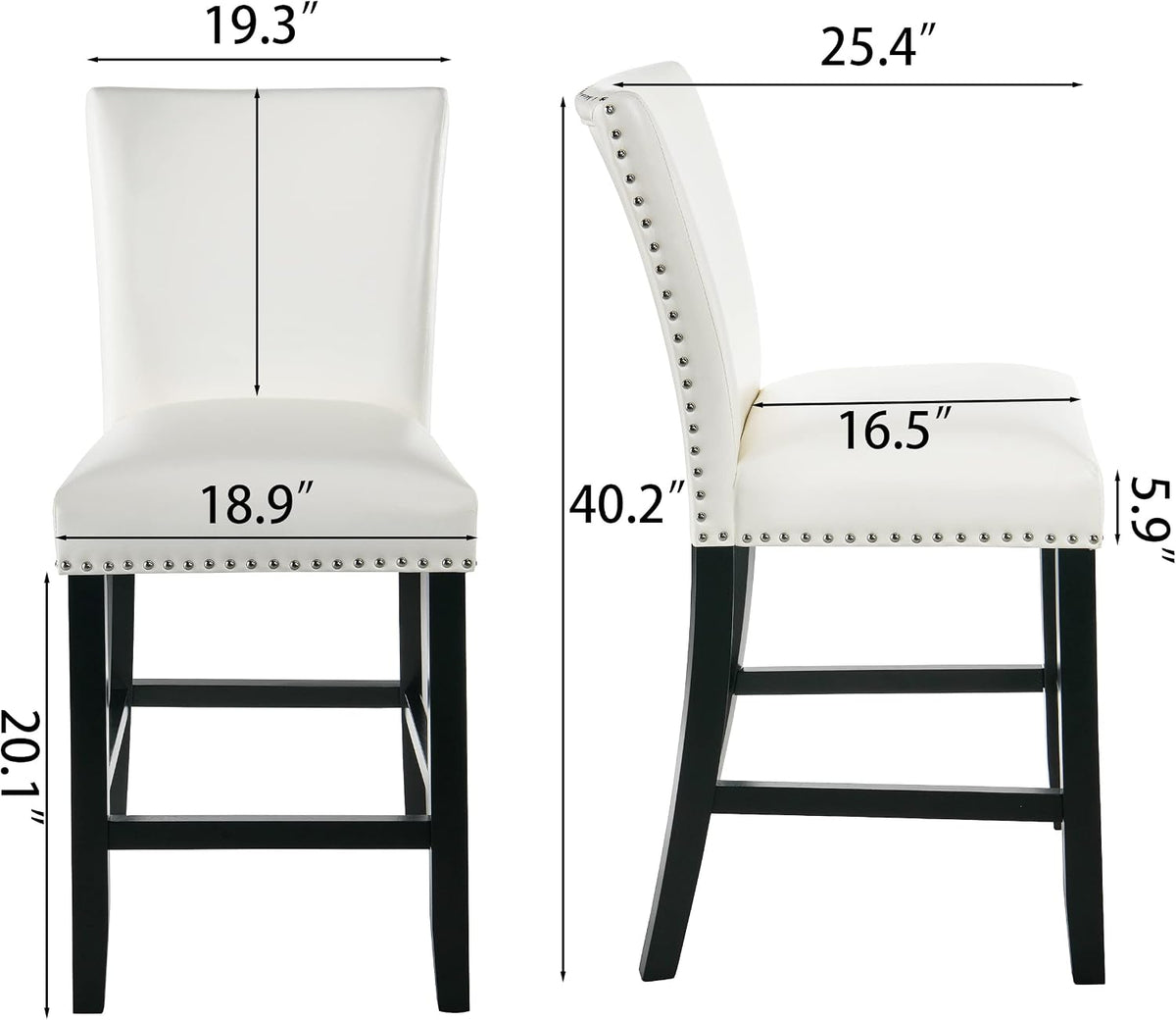 Glass Counter Height Bar Table Stools Set for 4, 42"D Table Set