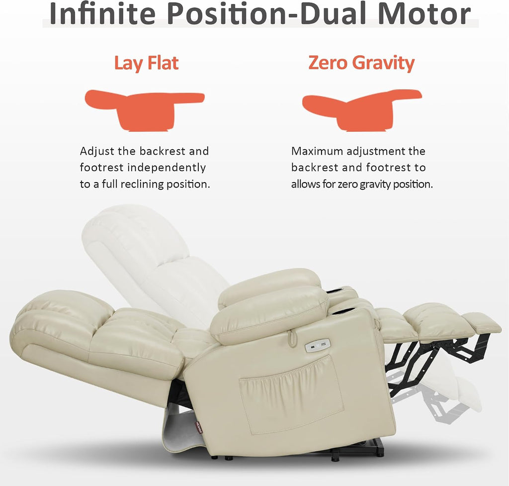 MCombo Large Dual Motor Power Lift Recliner Chair for Elderly 7896