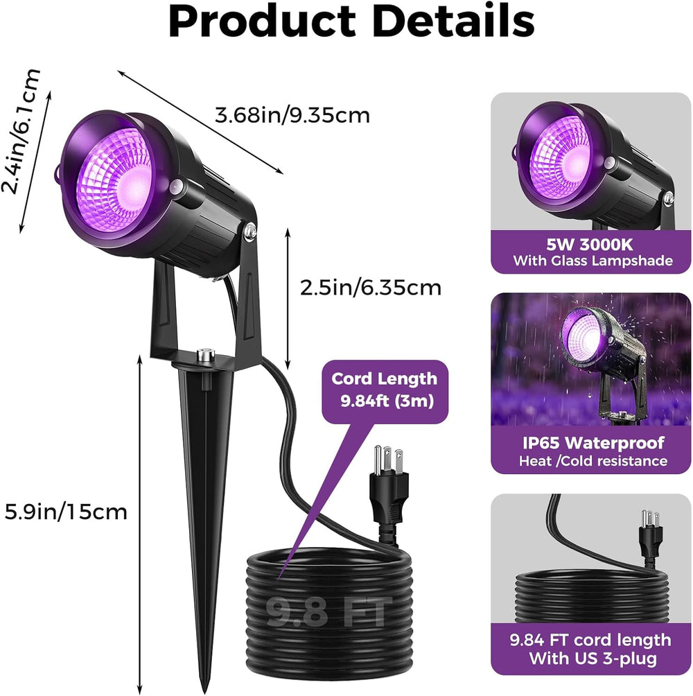 nipify 5W Outdoor Spot Lights, Halloween Spotlights Landscape Spotlights