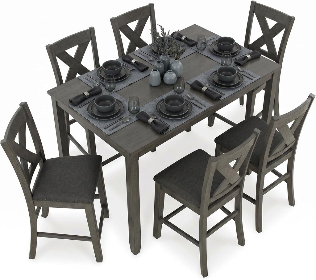 Signature Design by Ashley Caitbrook Counter Height Dining Table Set for 6