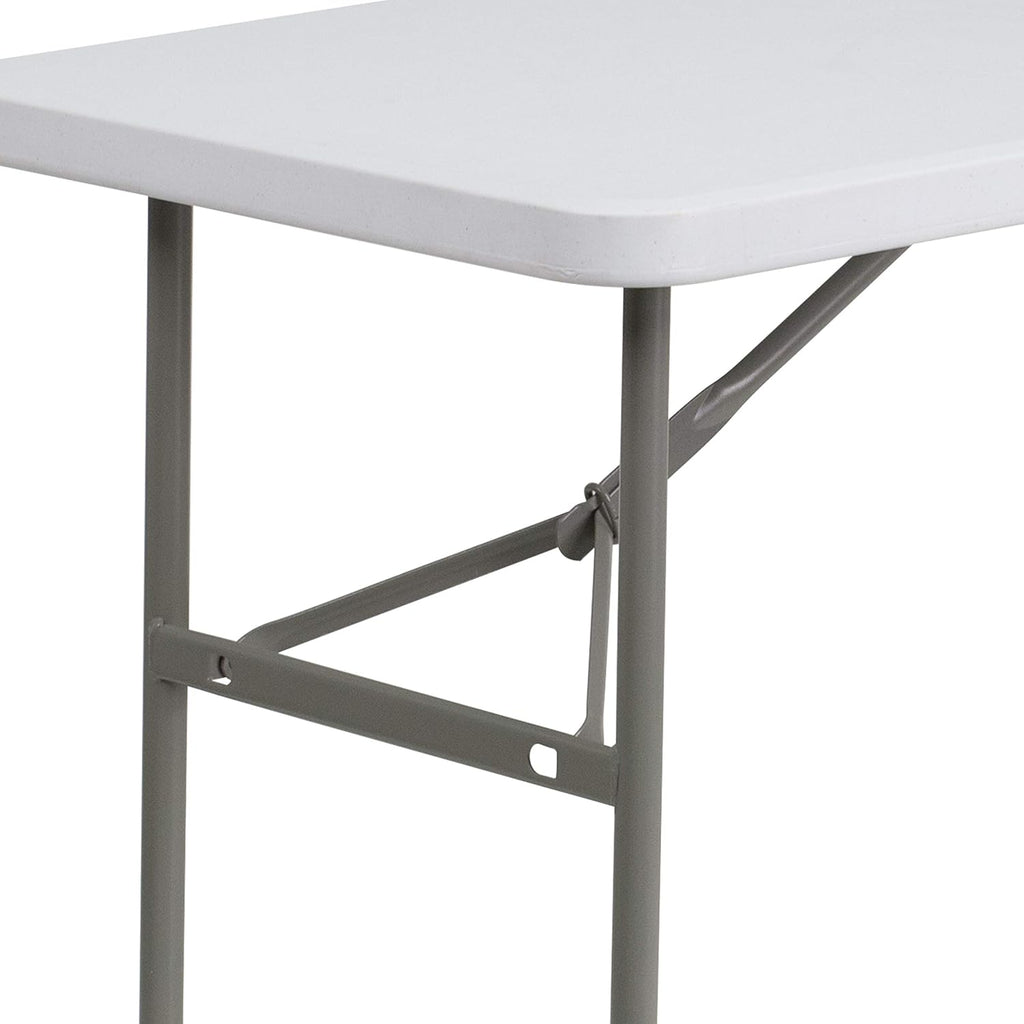 Flash Furniture 4-Foot Granite White Plastic Folding Table