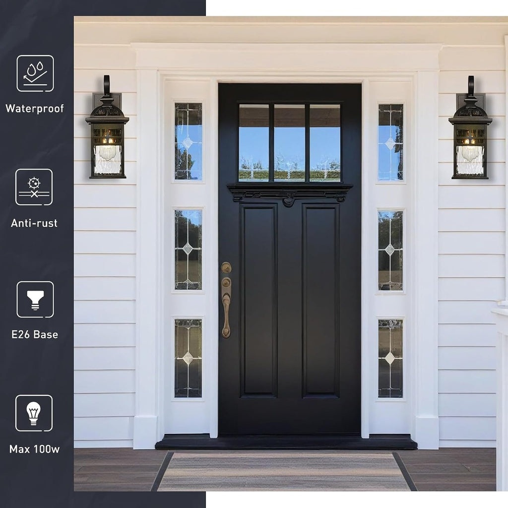 Exterior Lantern Lights 2 Pack Garage Light Lanterns