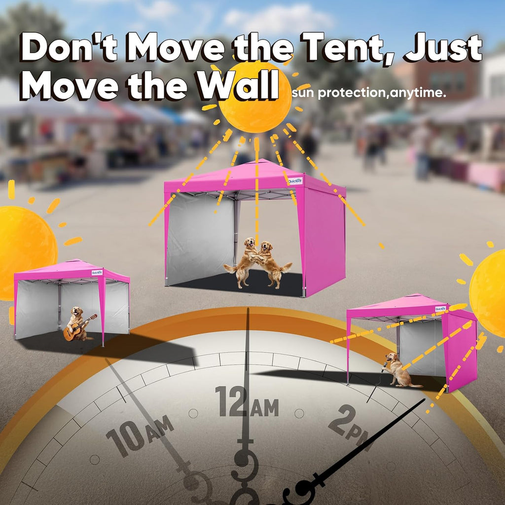 Quictent 10x10 Pop Up Canopy Tent with 2 Sidewalls