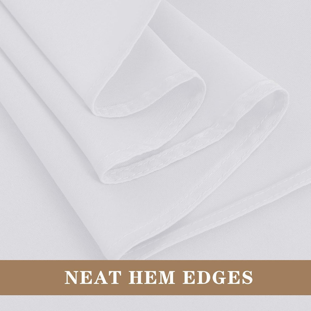 Fitable 6 Pack White Table Cloths 70x120 Inch for 6-8 Ft Rectangle Tables