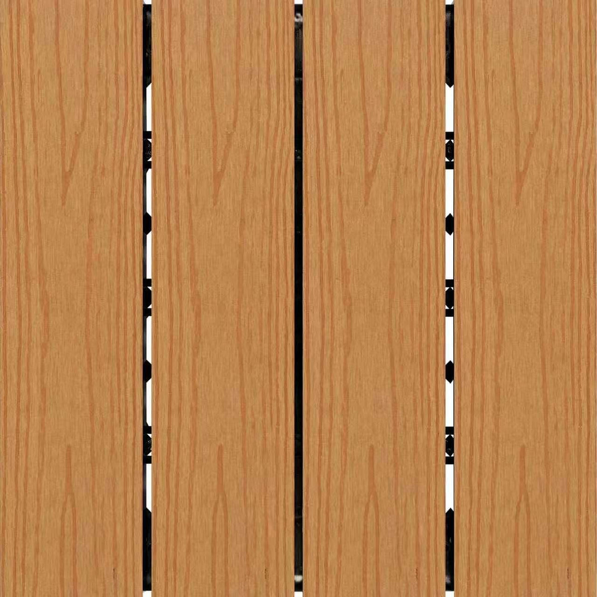 interlocking wpc decking tiles – 12”x12” rosewood outdoor, close-up detail