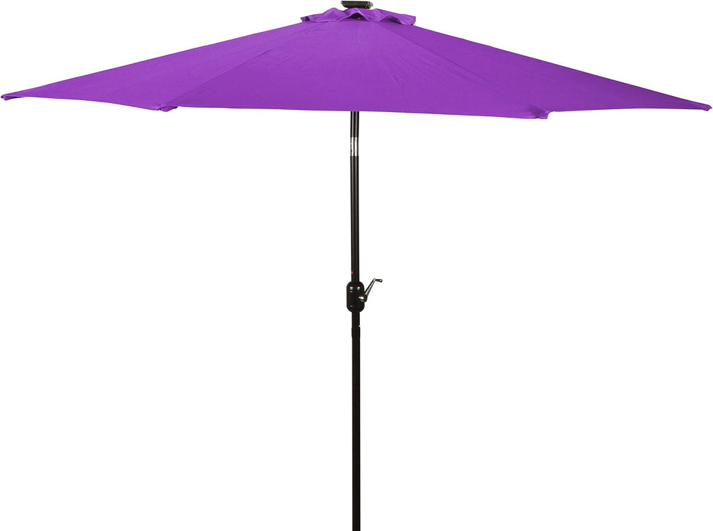 Trademark Innovations Deluxe Solar Powered LED Lighted Patio Umbrella - 9'