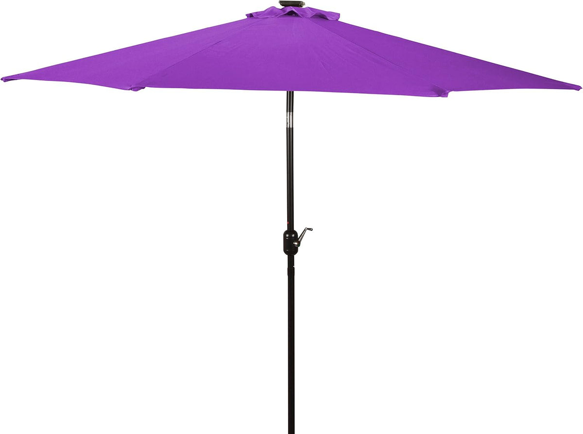Trademark Innovations Deluxe Solar Powered LED Lighted Patio Umbrella - 9'
