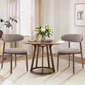 COLAMY Wooden Dining Chairs Set of 2, Upholstered Kitchen Side Chair, Camel
