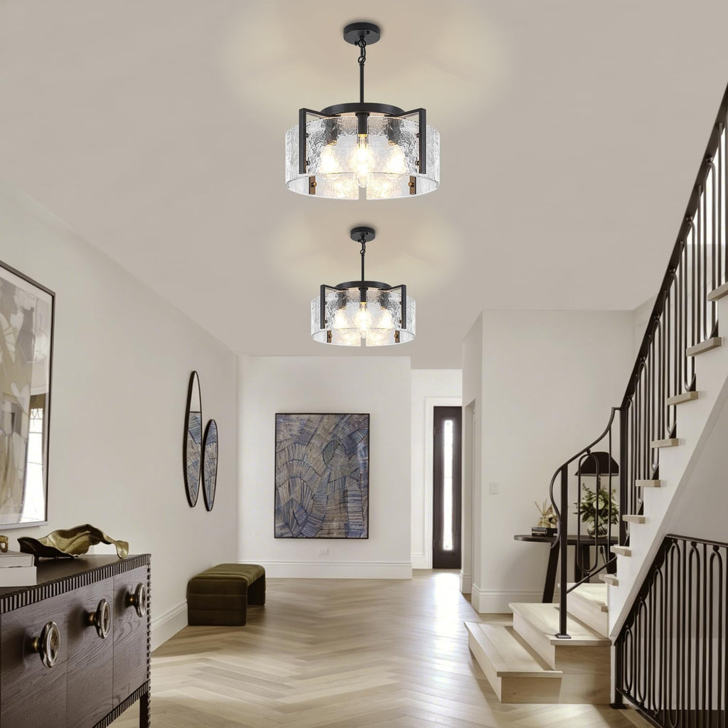Modern Black Dining Room Light Fixture 4 Lights Chandeliers for Dining Room