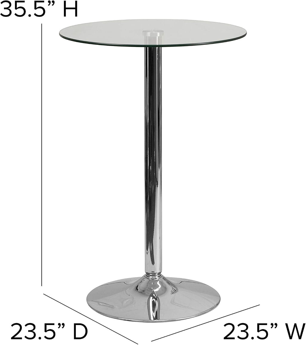 Flash Furniture 23.5 in Glass Round Table