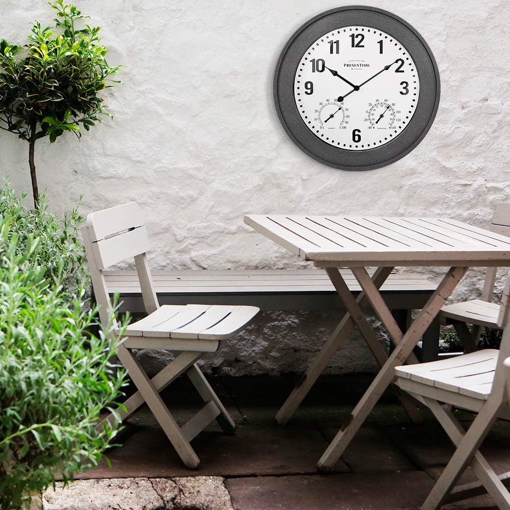 Presentime 20" Bradford in/Outdoor Farmhouse Clock