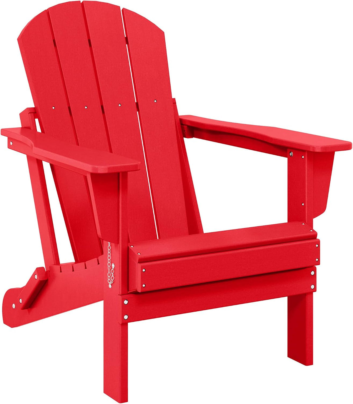 WO Home Furniture Laguna Folding Adirondack Chair, Red