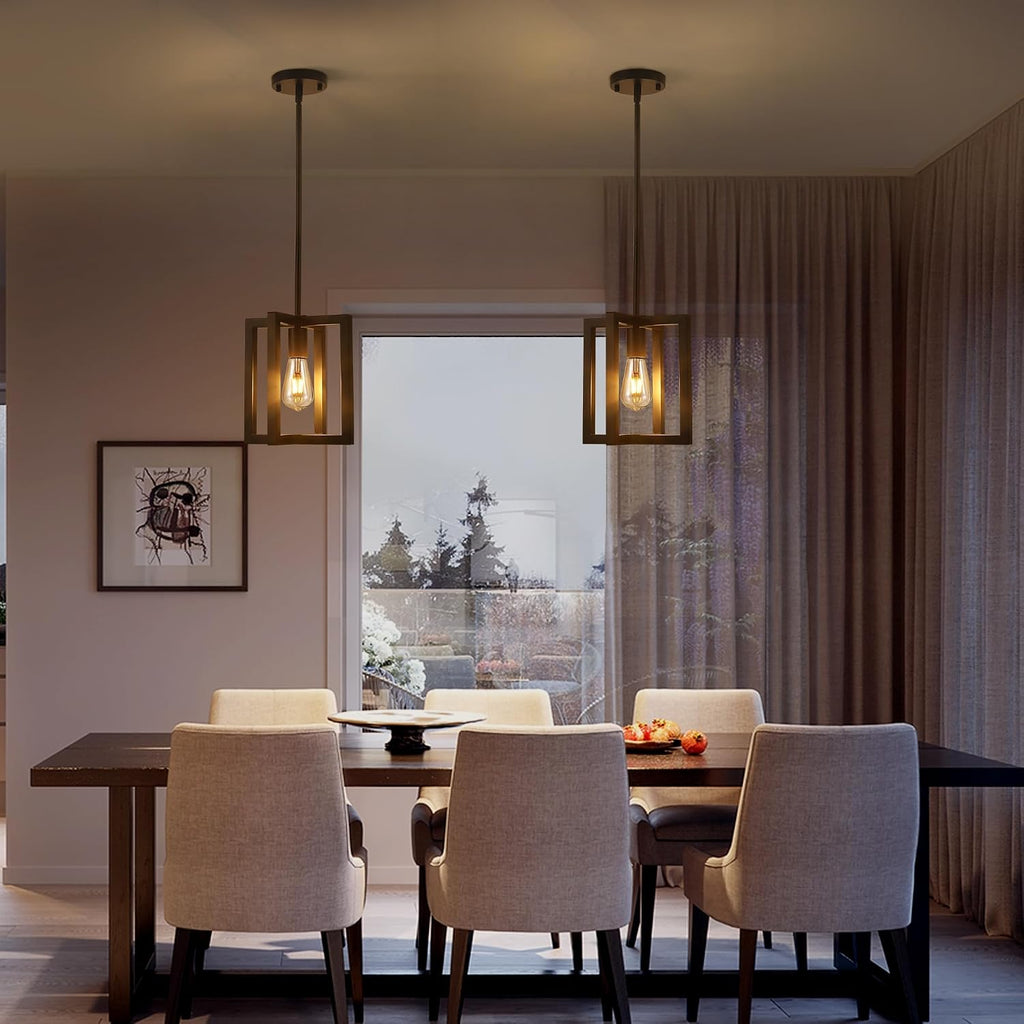 klgxnrd small modern farmhouse black pendant lights kitchen, close-up detail