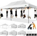 COBIZI 10x20 Heavy Duty Pop Up Canopy Tent with Sidewalls, Easy Up Canopy