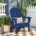 Adirondack Chair HDPE Cup Holders Heavy Duty Patio Woodgrain Navy