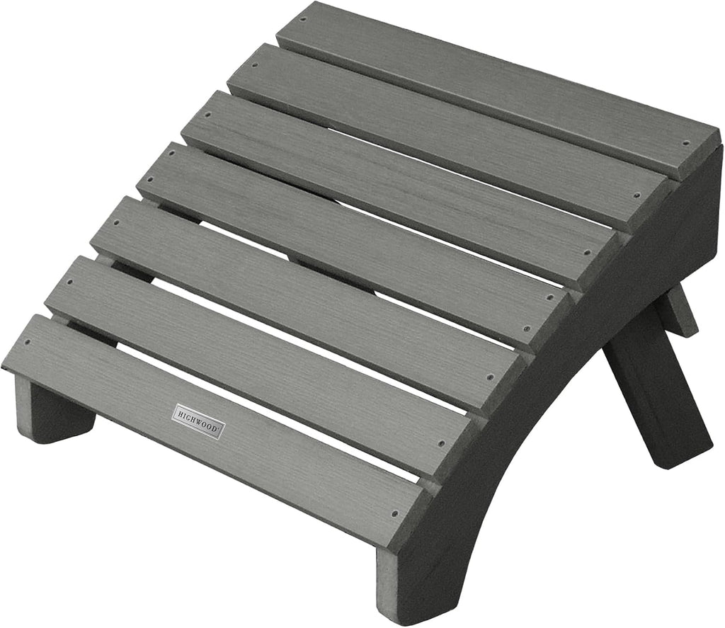 highwood AD-OTL1-CGE Adirondack Folding Ottoman, Coastal Teak