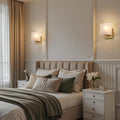 Small Flat Modern Acrylic Indoor Hardwired Gold Wall Sconce Light
