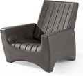 Step2 Switchback Adirondack Chair for Patio, Porch, Pool, Fire Pit, Deck, Durable Outdoor Seat with Back Support for Adults, Dark Cedar