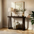 Plank+Beam Classic Console Table, with Shelf, 36 Inch, Walnut