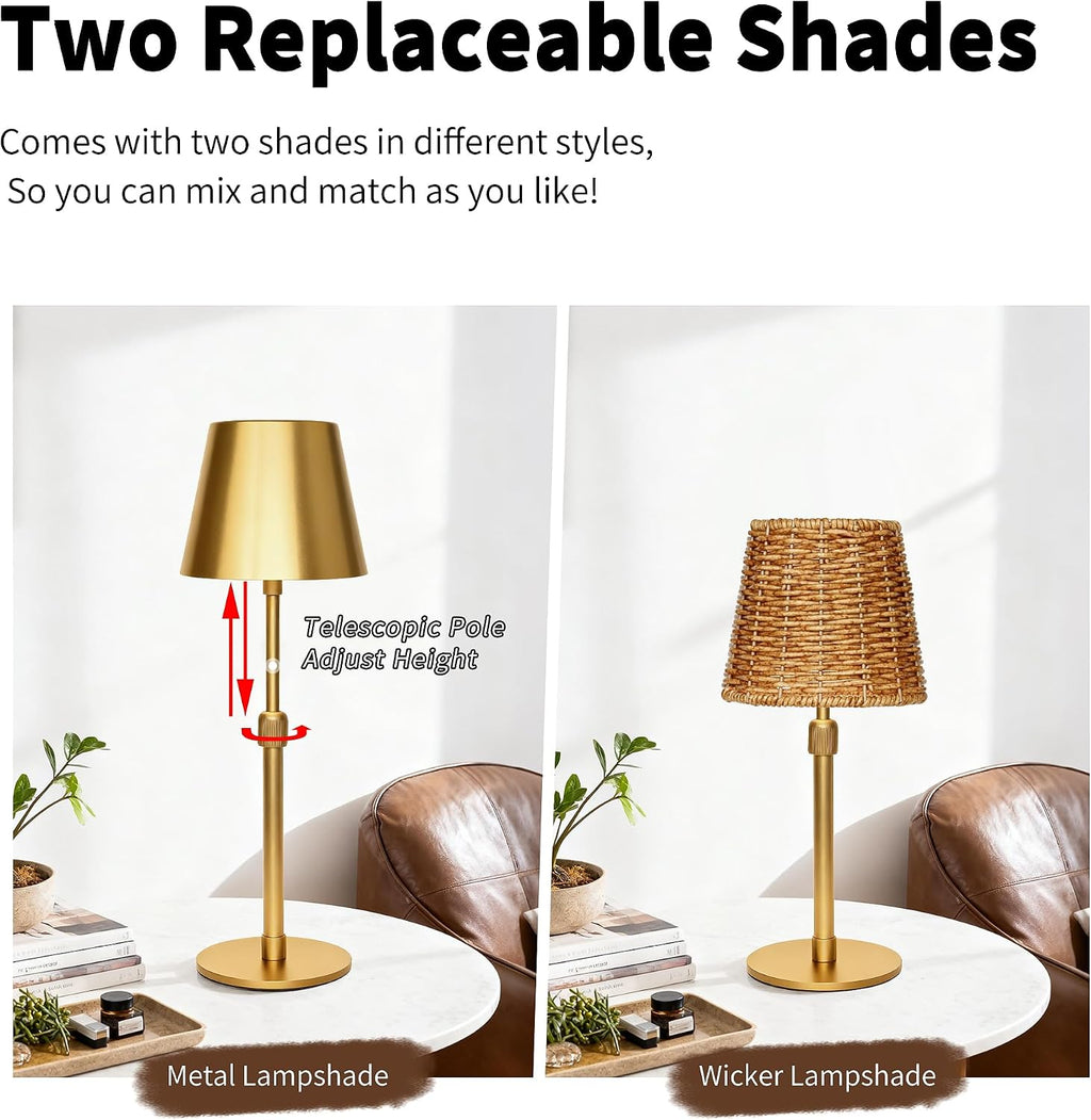 mr.white outdoor waterproof rechargeable cordless table lamp with shown in use