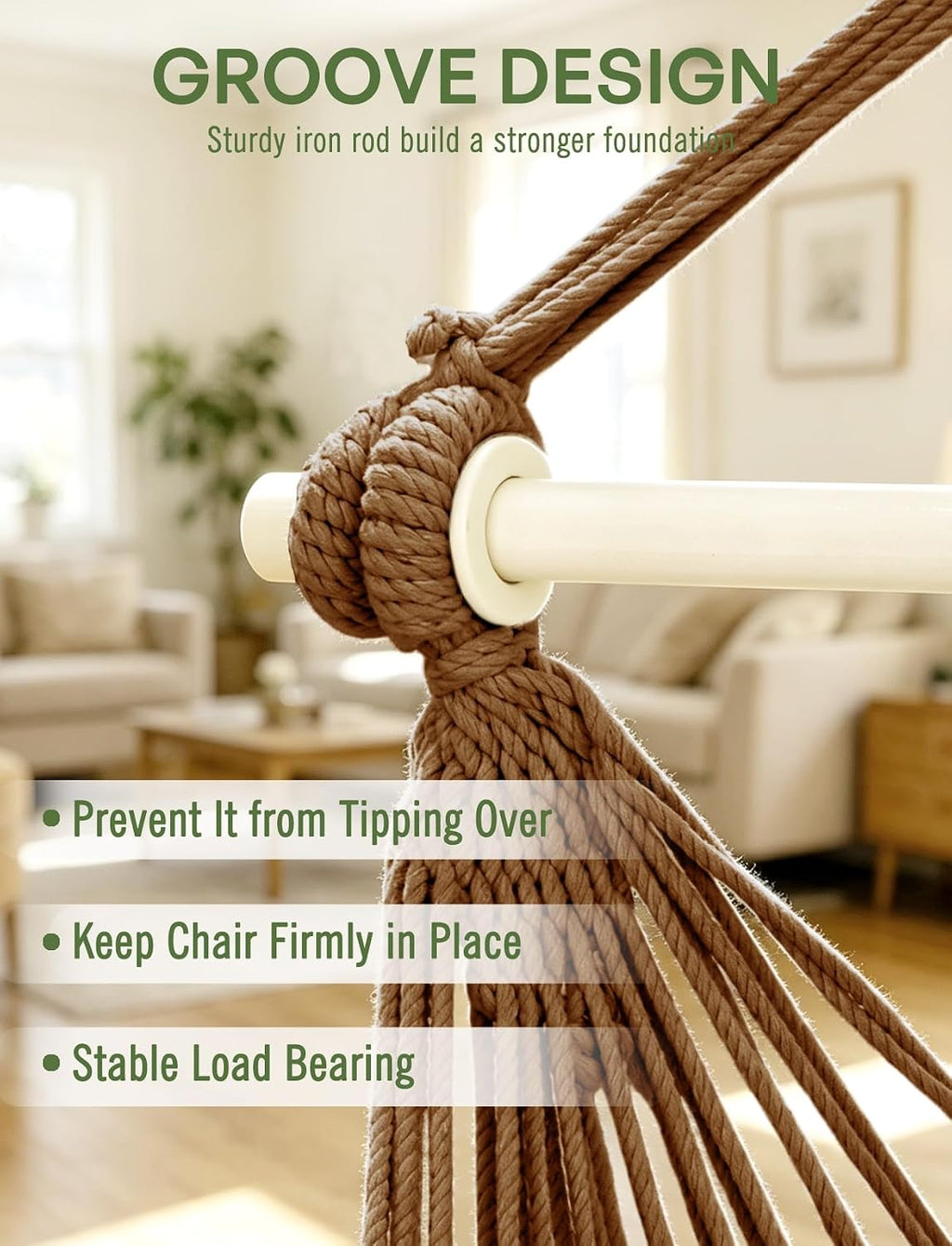 chihee hammock chair handmade woven mesh hanging seat, package contents