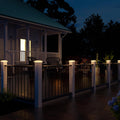VOLISUN White Solar Post Cap Lights, Warm White Fence Lights 12 Pack