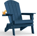 YEFU Oversized Plastic Adirondack Chair - Navy Blue
