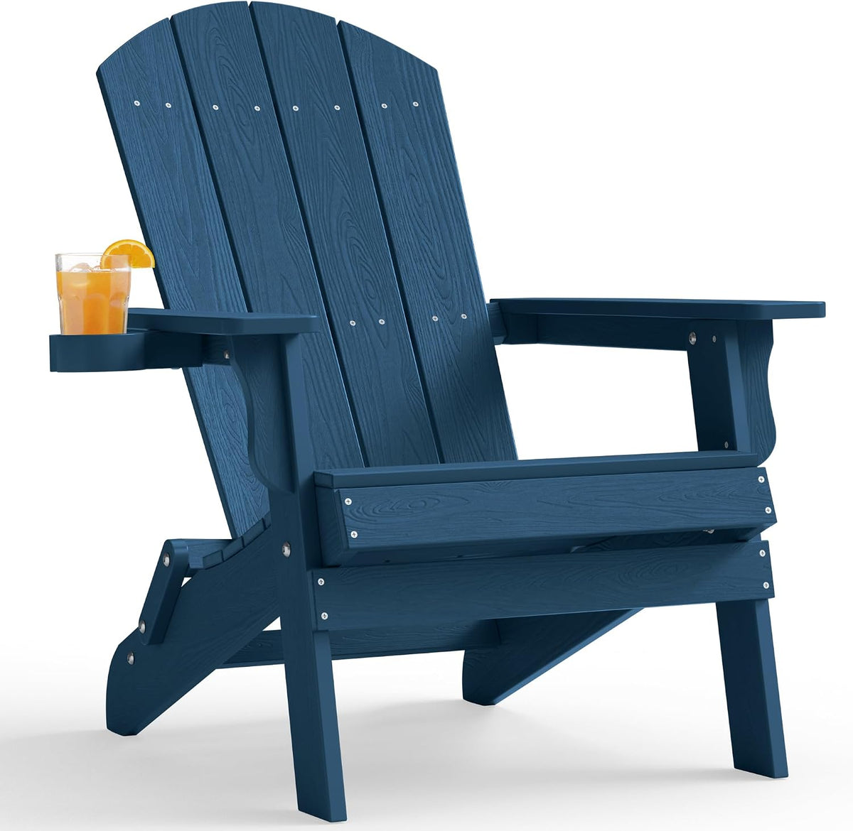 YEFU Oversized Plastic Adirondack Chair - Navy Blue