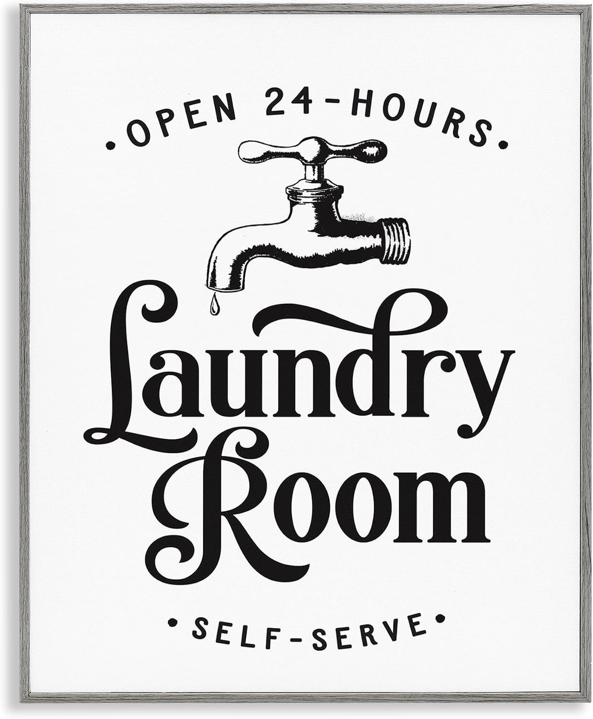 'Self-Serve Laundry Room Sign Vintage Faucette'| Framed Giclee Art