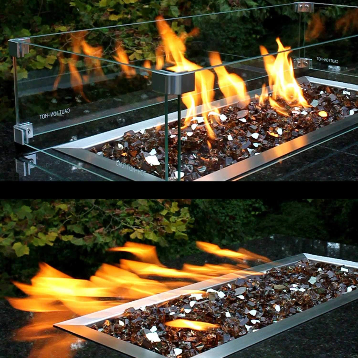 Celestial 35" x 11" x 6" Wind Guard, fits Celestial 30” x 6” Fire Pit Burner Pan
