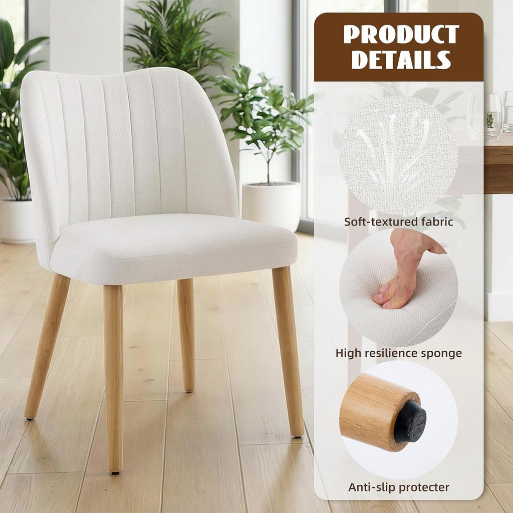 Garvee Wooden Dining Chairs Set of 6, Dining Room Chairs with Wood Legs