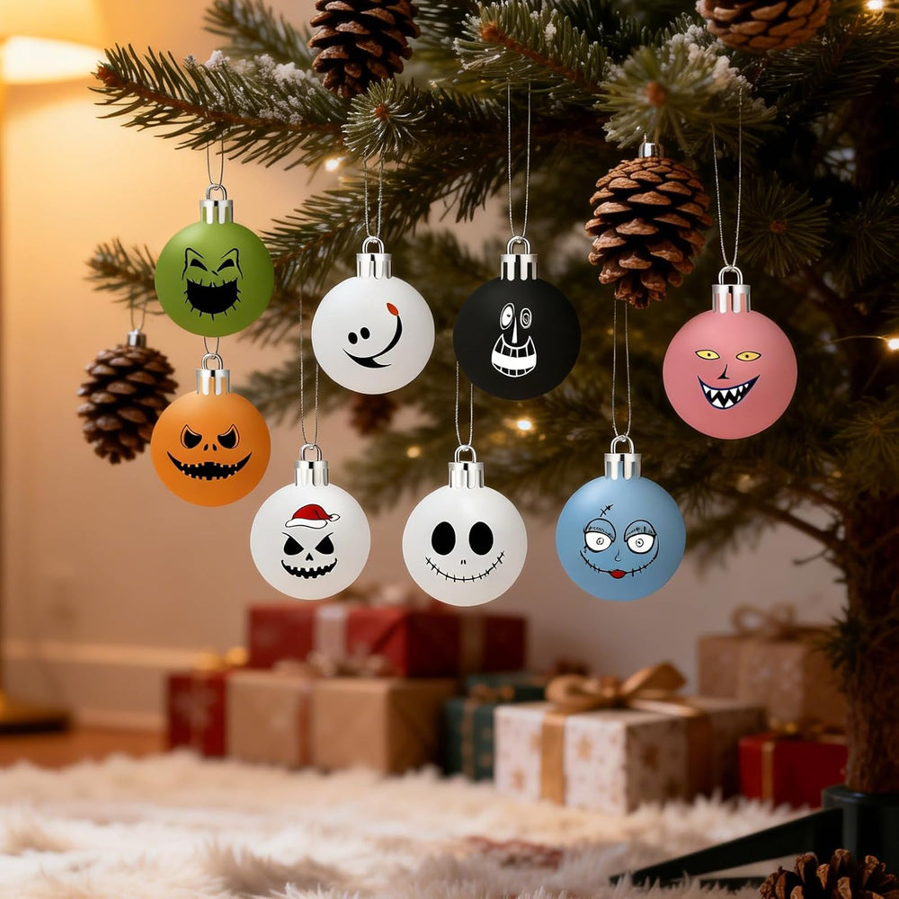 24PCS Nightmare Halloween Christmas Ornaments Balls for Tree 2.36in