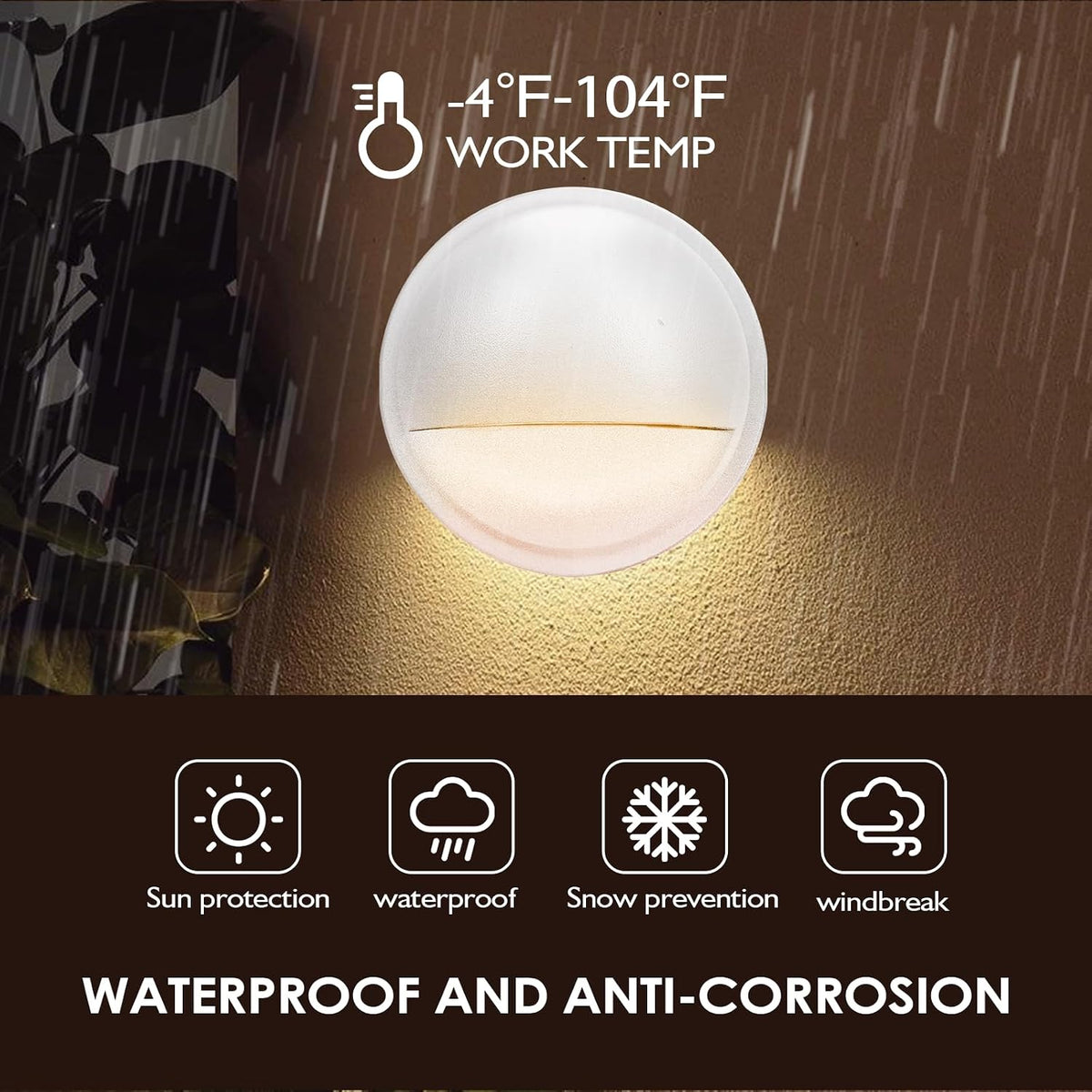 LED Low Voltage Deck Lights Outdoor Waterproof,6-Pack 3CCT Deck Lighting Fixtures Landscape Step,3W, 12V-24V AC/DC Die-cast Aluminum Housing Fence Lamp Wired 2700K/3500K/5000K (White)